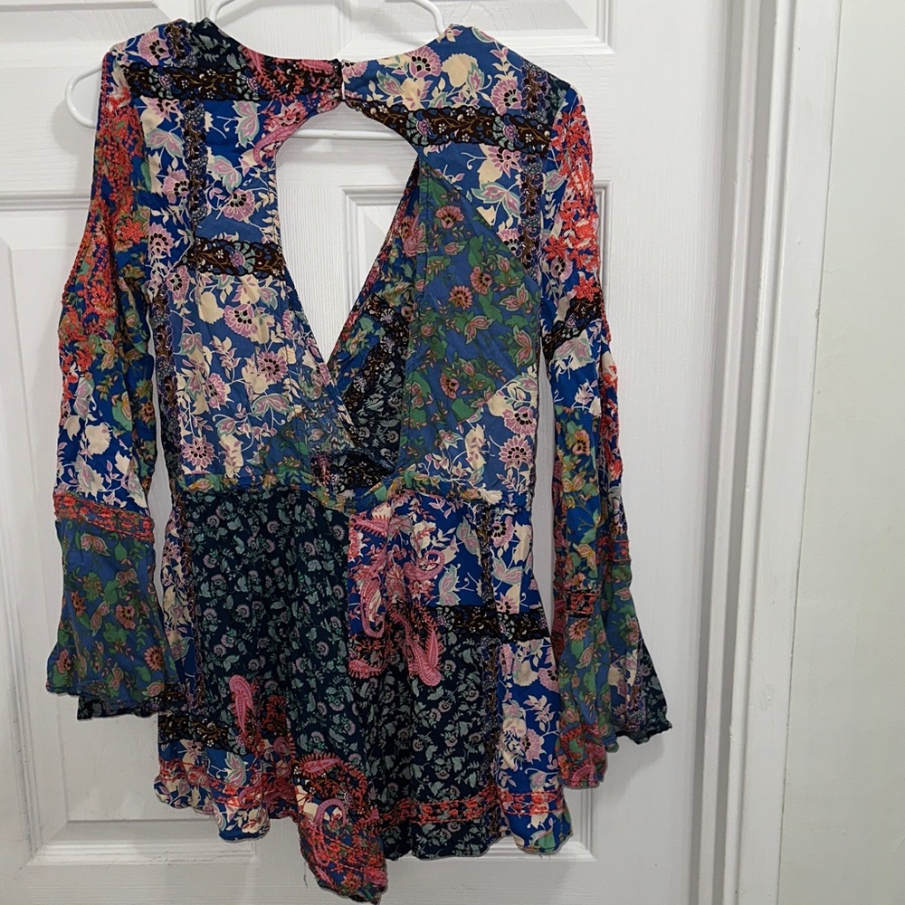 Selfie Leslie Multicolor Patchwork Embroidered Pe… - image 5